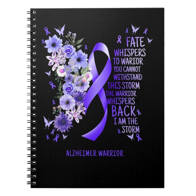 Caderno Espiral Alzheimers Doease Warrior I Am The Storm Alzheime (Frente)