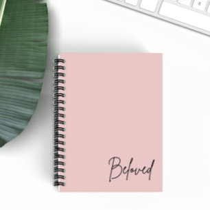 Caderno Espiral Amado Notebook Mínimalista Blush Christian Faith