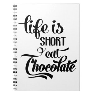Caderno Espiral Amante de Chocolate Engraçado Chocólatra Foodie Di