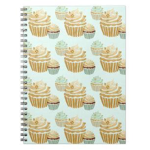 Caderno Espiral Amante de Cupcake Fofo Cupcakes, Confeiteiro, Cozi