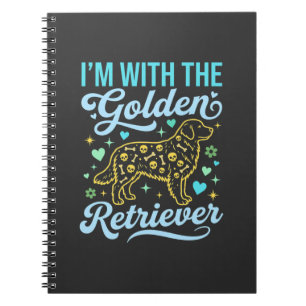 Caderno Espiral Amante de Golden Retriever com Crânio no Halloween