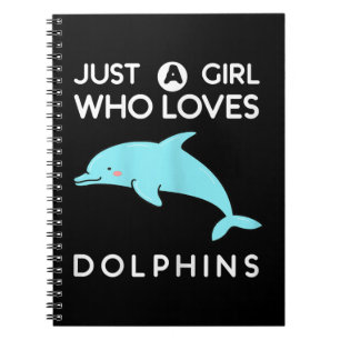 Caderno Espiral amante de golfinhos só uma garota que ama golfinho