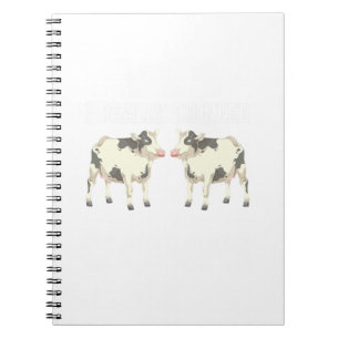 Caderno Espiral Amante de os animais de Fazenda do trevo da vaca.