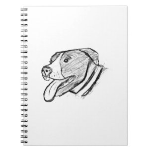 Caderno Espiral amante de os animais de poster de foto desenhado p