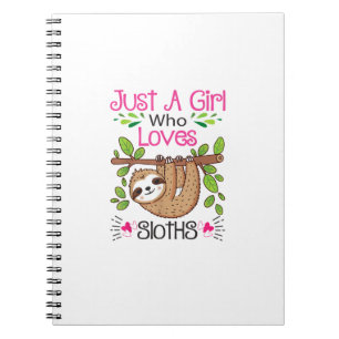 Caderno Espiral Amante de Preguiça Fofa Mulheres Meninas Apenas um