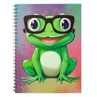 Caderno Espiral Amante de Sapos | Arte Colorida e Divertida de Sap