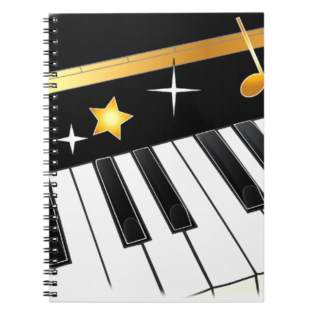 Caderno Espiral Amante do piano (Frente)