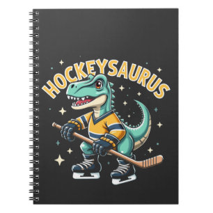 Caderno Espiral Amantes de Dinossauro de Hóquei em Gelo Hockeysaur