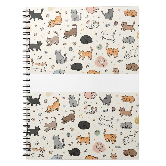 Caderno Espiral amantes de gatos  (Frente)