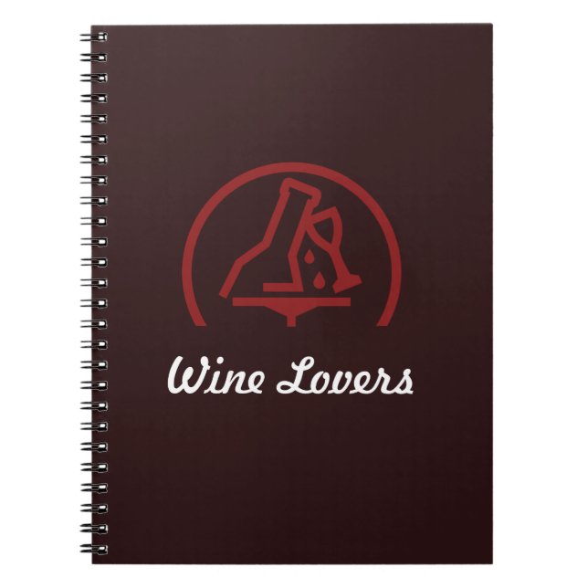 Caderno Espiral Amantes de vinho (Frente)