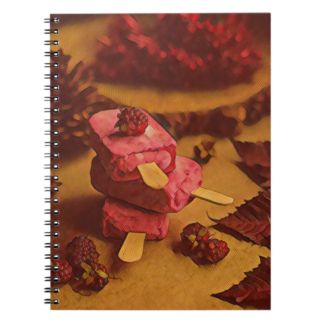 Caderno Espiral Amantes do sorvete de Verão (Frente)