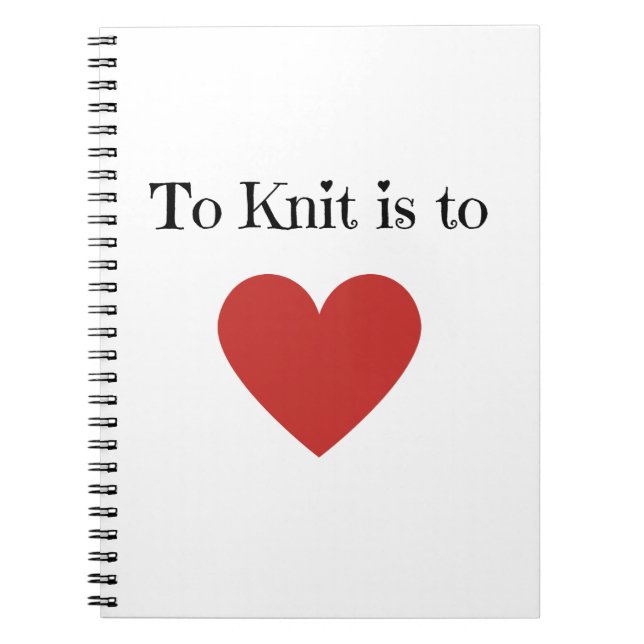 Caderno Espiral Amar é Knit - (Frente)