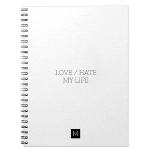 Caderno Espiral Amar/Odiar Minha Vida