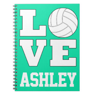 Caderno Espiral Amar Voleibol para Jogadores de Voleibol e Fãs