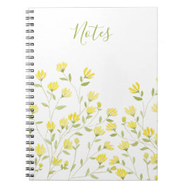 Caderno Espiral Amarelo aquarela