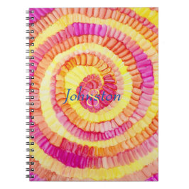 Caderno Espiral Amarelo colorido, laranja, cor-de-rosa personaliza
