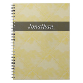 Caderno Espiral Amarelo de superfície cerâmico do azulejo liso