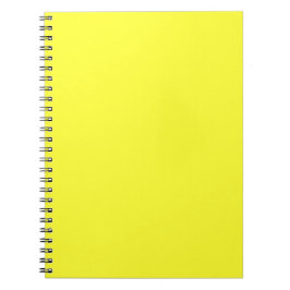 Caderno Espiral Amarelo Neon Cor Sólida Minimalista