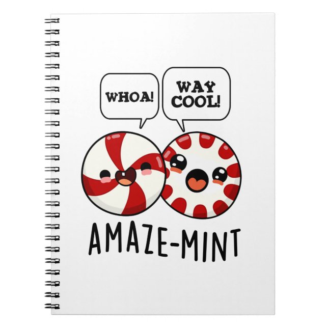 Caderno Espiral Amaze-mint Piada Divertida de Hortelã-Pimenta  (Frente)