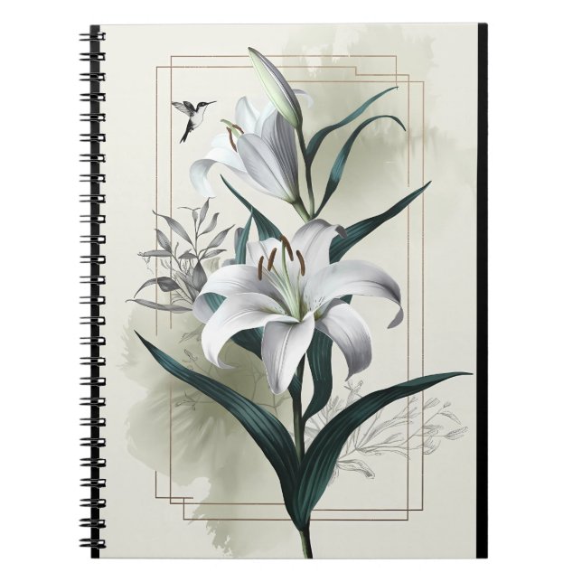 Caderno Espiral Amazon Lily Art - Estilo Dourado e Escandi (Frente)