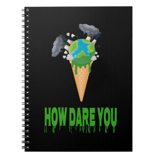 Caderno Espiral Ambiente - COMO VOCÊ SE ATREVE? Terra como gelo (Frente)