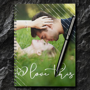 Caderno Espiral Ame Isto   Foto de Script Casual Urbano Moderno