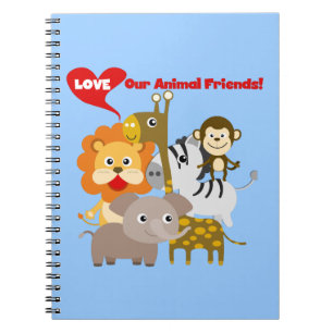 Caderno Espiral Ame Os Nossos Amigos Animais
