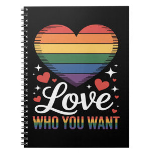 Caderno Espiral Ame Quem Você Quer Orgulho Gay LGBT