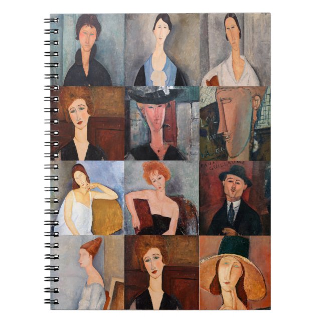 Caderno Espiral Amedeo Modigliani - Colagem de Obras-Domésticas (Frente)