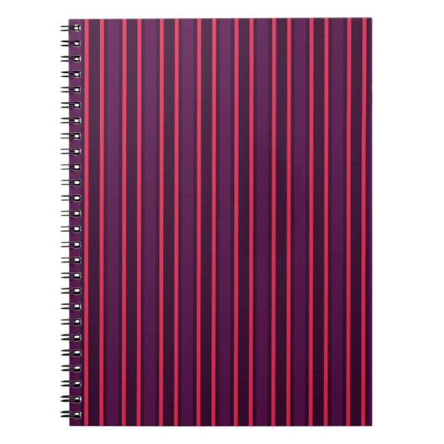Caderno Espiral Ameixas e faixas vermelhas de doces (Frente)