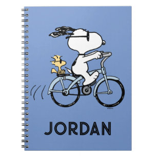 Caderno Espiral Amendoins Bicicleta Snoopy & Woodstock