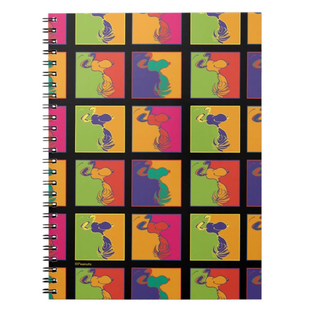 Caderno Espiral Amendoins | Esnoopia de Pop de Arte Moderna (Frente)