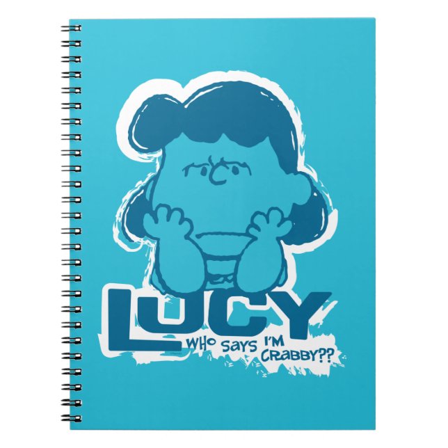 Caderno Espiral Amendoins Lucy Quem diz que sou Crabby? (Frente)