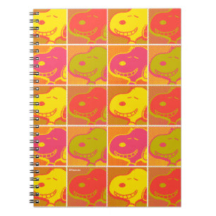 Caderno Espiral Amendoins Padrão de Arte Pop de Esnoopia