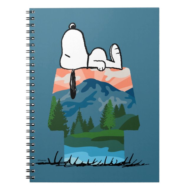 Caderno Espiral Amendoins | Snoopy Dog Sunset View (Frente)
