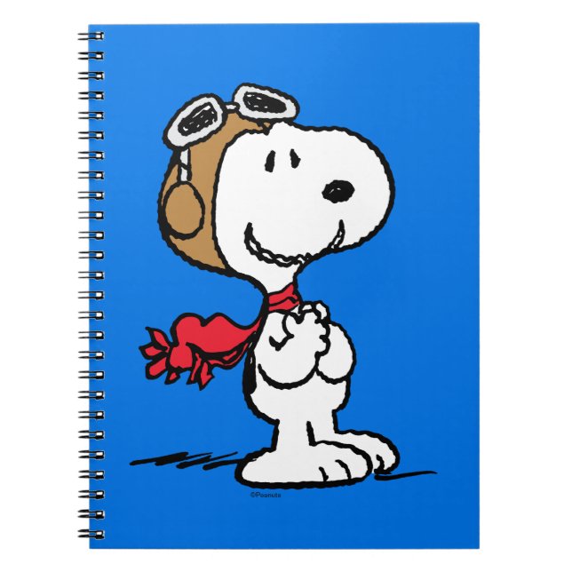 Caderno Espiral Amendoins | Snoopy O Áce Voador (Frente)