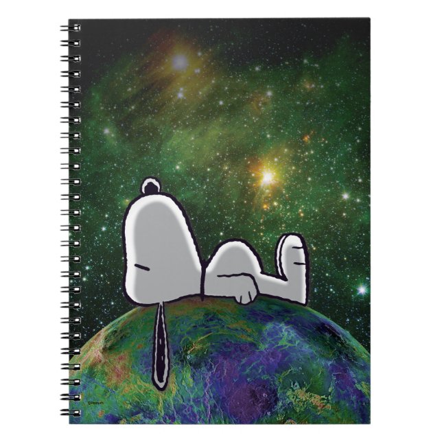 Caderno Espiral Amendoins | Snoopy Spacout (Frente)