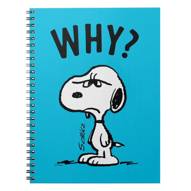 Caderno Espiral Amendoins | Snoopy Wonders Why? (Frente)