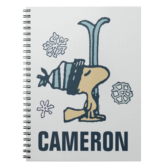 Caderno Espiral Amendoins | Woodstock Ski Pro | Adicione seu nome (Frente)