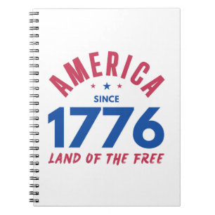 CADERNO ESPIRAL AMÉRICA DESDE 1776 TERRA DA LIBERDADE