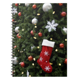Caderno Espiral America do Norte. Decorações do Natal na árvore