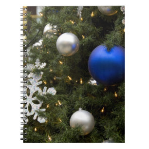 Caderno Espiral America do Norte. Decorações do Natal na árvore