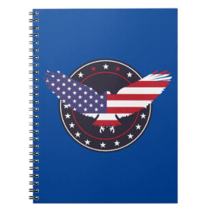 Caderno Espiral American Eagle USA Flag