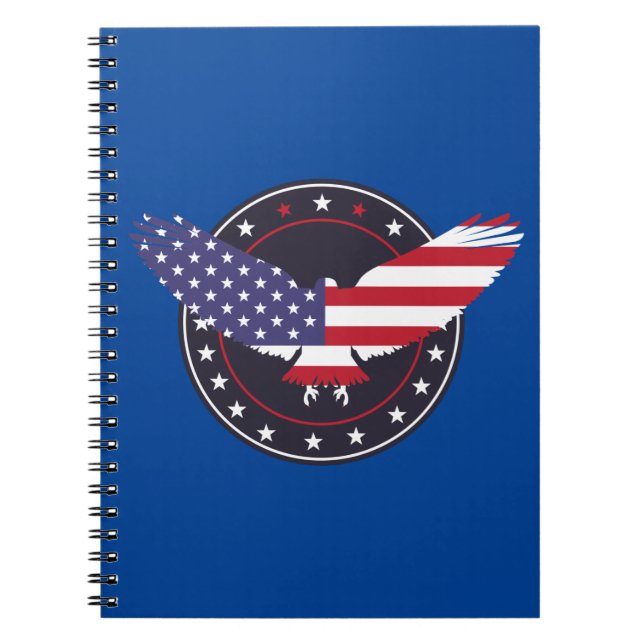 Caderno Espiral American Eagle USA Flag (Frente)