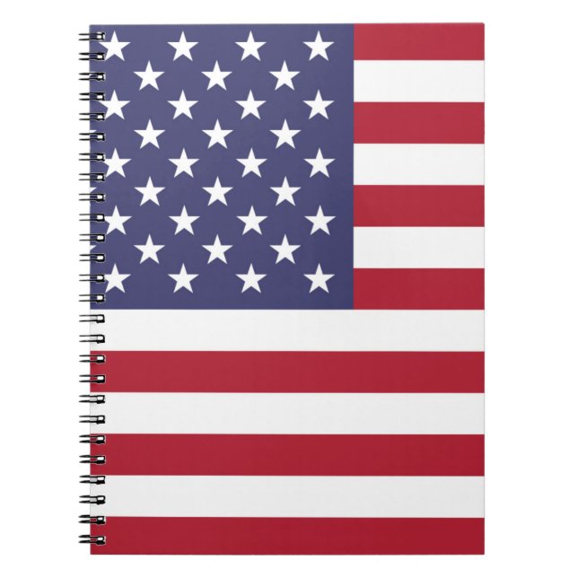 Caderno Espiral American EUA Flag Notbook (Frente)