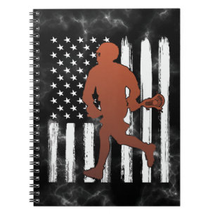 Caderno Espiral American Flag Lacrosse