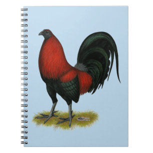 Caderno Espiral American Game BB Black Red Rooster