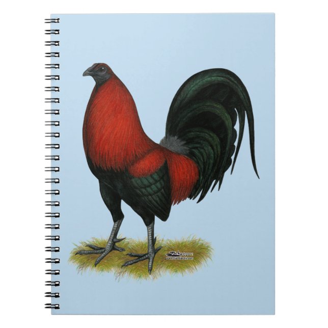 Caderno Espiral American Game BB Black Red Rooster (Frente)