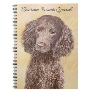 Caderno Espiral American Water Spaniel Painting - Arte Original de
