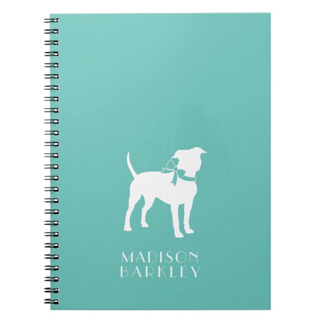 Caderno Espiral Americano Staffordshire Pit bull Dog Puppy (Frente)